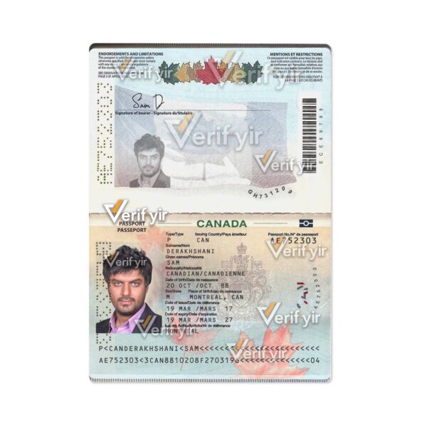 لایه باز پاسپورت کانادا