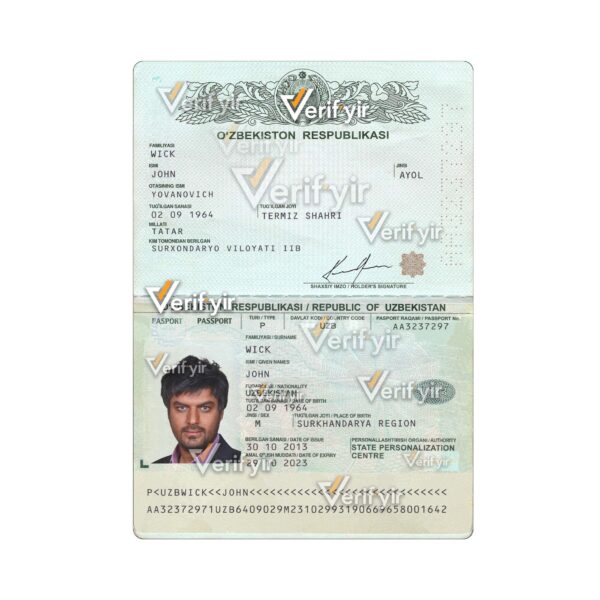 لایه باز پاسپورت ازبکستان