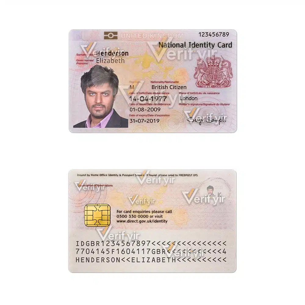 فایل لایه باز آیدی کارت انگلیس فایل لایه باز آیدی کارت انگلیس قابل ویرایش - Image 1